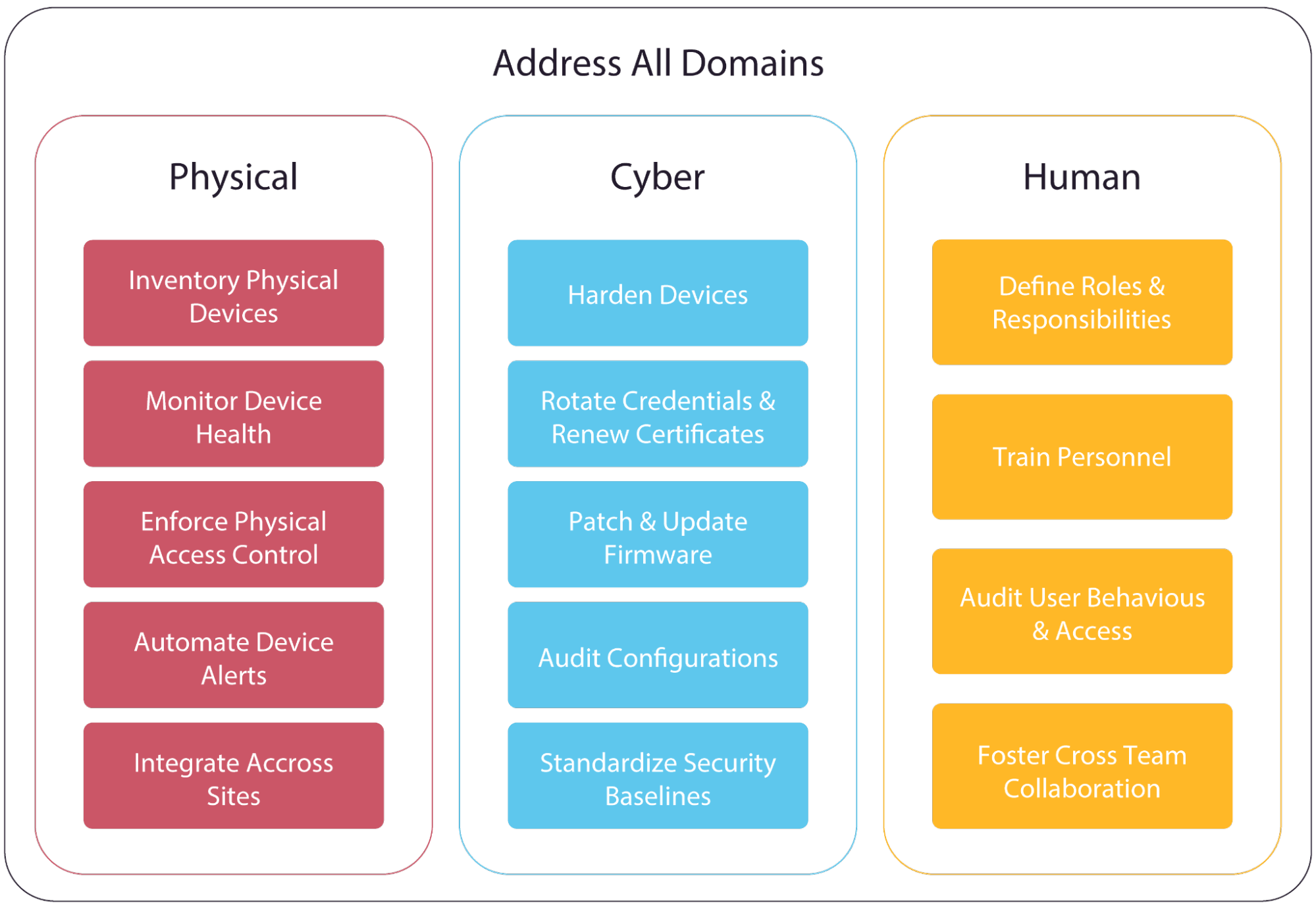 Core domains and best practices of a CIP program.