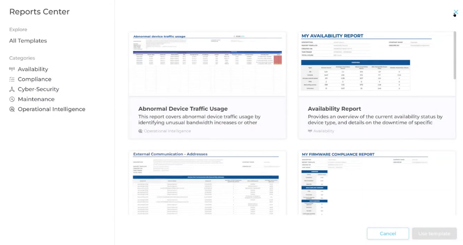 The SecuriThings report section allows users to create their own custom-made reports. (Source)